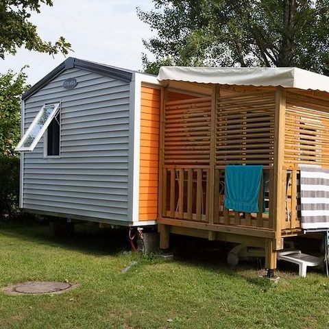 Mobilhome 6 personnes - Mobil-home Le Platane (3 chambres) + grande terrasse + TV