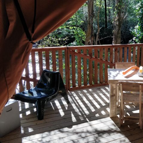 TENDA IN TELA E LEGNO 4 persone - Tenda Safari Lodge di lusso Domenica lato fiume 40 m2