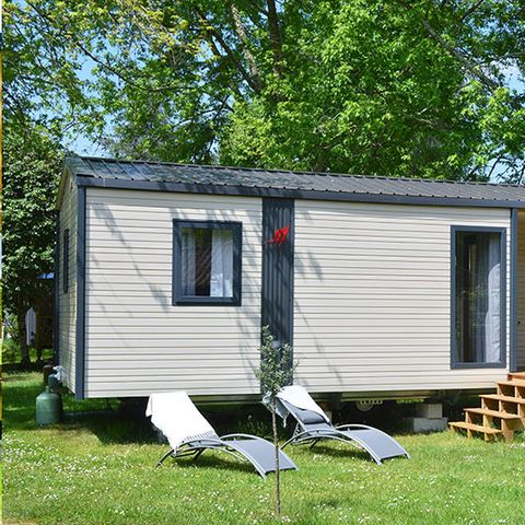 Mobilheim 4 Personen - L'ACACIA (2 Zimmer)letzte Generation (2023) -integrierte Terrasse - TV