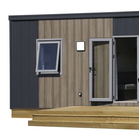 Mobile home 4 persons - Ecrin Vert Premium 32m² (2bed-4bath)+2SDB +semi-covered terrace 17m² + LV + CLI