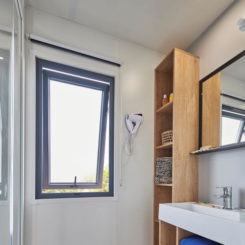 Mobilheim 6 personen - Ecrin Vert Premium 36,8m²(3Sch-6Pers)+2SDB+ halbüberdachte Terrasse 20m² + LV + C
