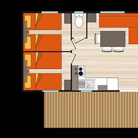 MOBILHOME 6 personnes - MOBIL HOME STANDARD SAMEDI 3 CHAMBRES