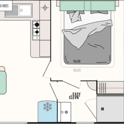 Mobilheim 6 Personen - Mobilheim mit 3 Schlafzimmern der Premium+-Reihe