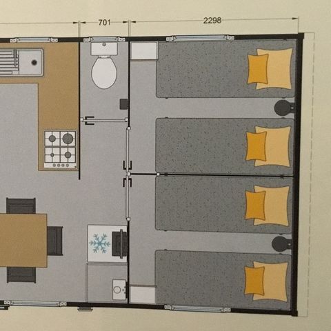 BUNGALOW 6 personnes - Mobile home 3 chambres