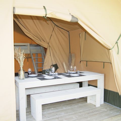 Tente en toile et en bois 5 personnes - TENTE WOOD (SANS SANITAIRES)