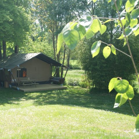 Tente en toile et en bois 5 personnes - TENTE WOOD (SANS SANITAIRES)