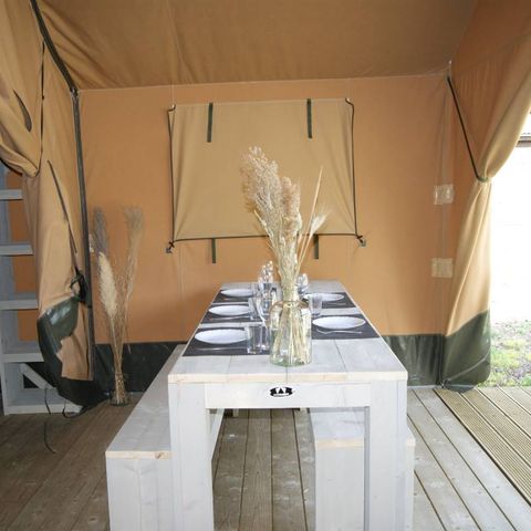 Canvas and wooden tent 5 persons - WOOD TENT (WITHOUT SANITARY FACILITIES)