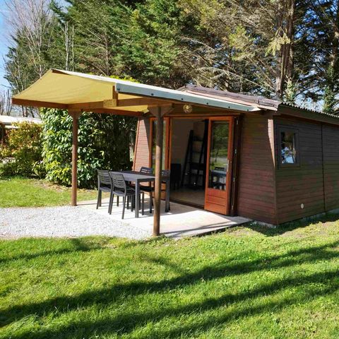 Canvas and wooden tent 3 persons - HUT (WITHOUT SANITARY FACILITIES)
