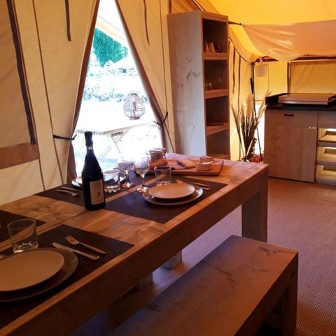 TENTE TOILE ET BOIS 4 personnes - TENTE SAFARI (SANS SANITAIRES)