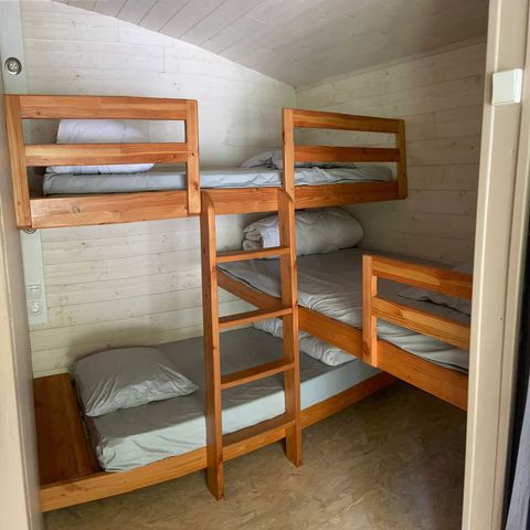Canvas and wooden tent 5 persons - HUT (WITHOUT SANITARY FACILITIES)