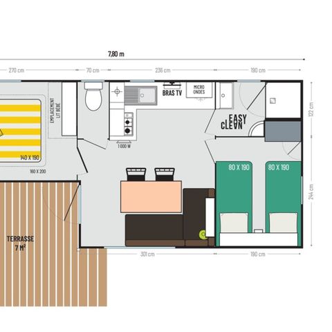 MOBILHOME 4 personas - Valmorel
