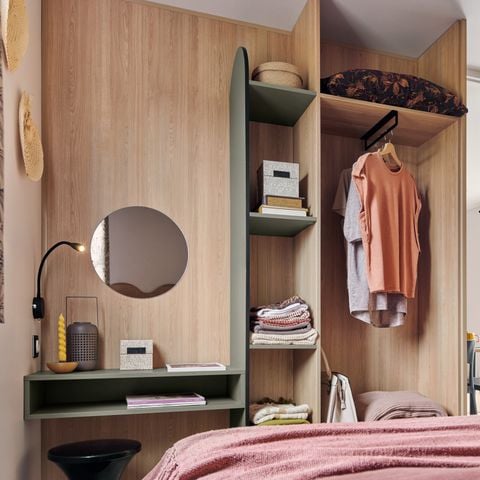 Stacaravan 6 personen - Stacaravan familie 34 m² 3 slaapkamers + airconditioning