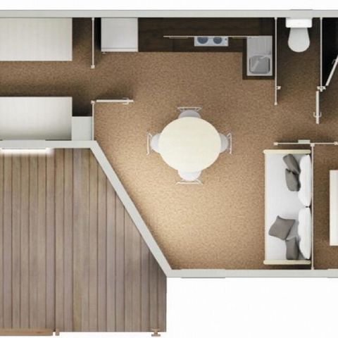 Chalet 4 persons - Chalet | Classic | 2 Bedrooms | 4 Pers. | Raised terrace