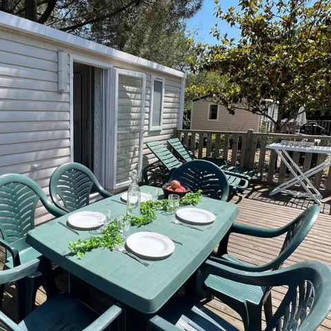 Mobile home 4 persons - Mobile-home | Comfort | 2 Bedrooms | 4 Pers. | Uncovered raised terrace | Air-con.