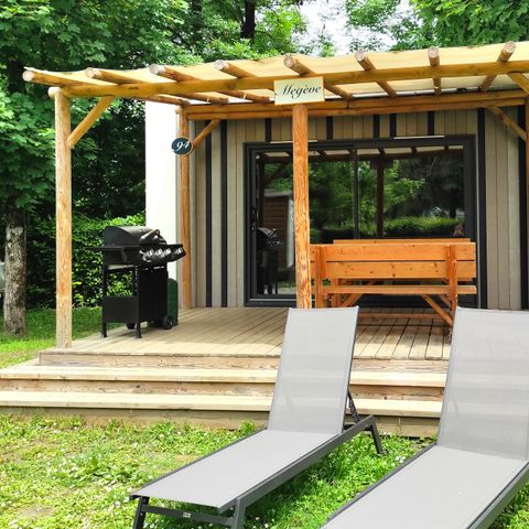 Mobile home 3 persons - Hotel 1 room (bed 160 + bench) DIM/DIM