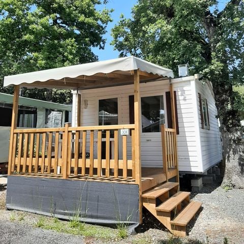 MOBILHOME 2 personnes - Standard 18 - 24m² - 1 chambre - terrasse couverte + TV*