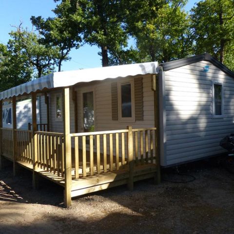 Mobilheim 6 personen - Mobilheim Standard 22-28m² - 2 Schlafzimmer - überdachte Terrasse + TV* 4/6 Pers.