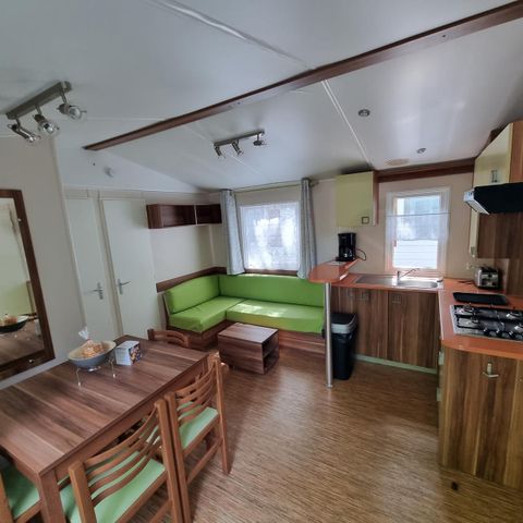 Mobilheim 8 Personen - Mobilheim Standard 24-34m² - 3 Schlafzimmer - überdachte Terrasse + TV* 6/8 Pers.