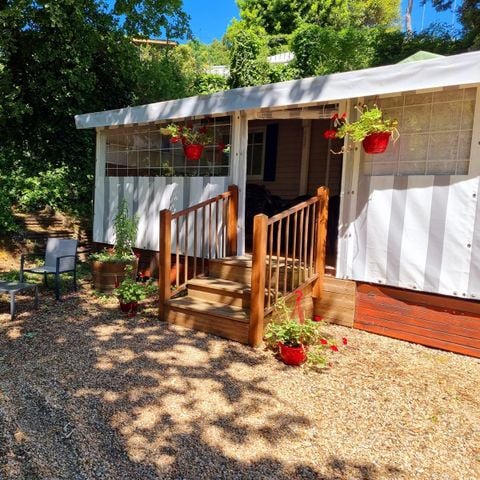 Mobilheim 6 Personen - Premium 22-28m² - 2 Schlafzimmer + TV + Überdachte Terrasse & Einwegbettwäsche vorhanden*.