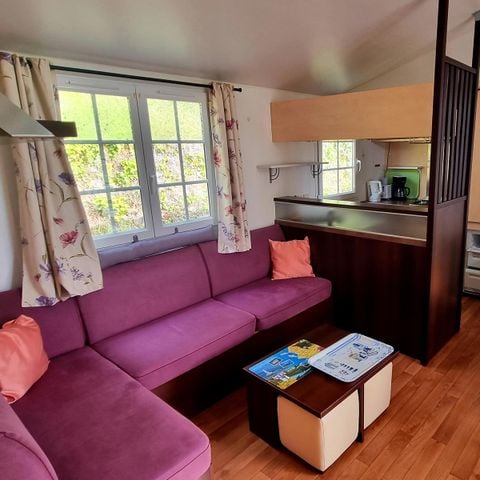 MOBILHOME 6 personas - Mobilhome Premium 22-28m² - 2 habitaciones + TV + Terraza cubierta y sábanas desechables incluidas* 4/6 pers