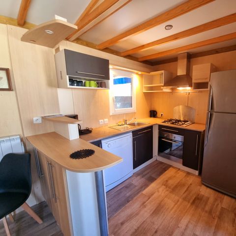 Chalet 6 personen - Chalet 58m² - 3 slaapkamers - 2 badkamers - overdekt terras + Airco + TV + LV + oven* 6 personen