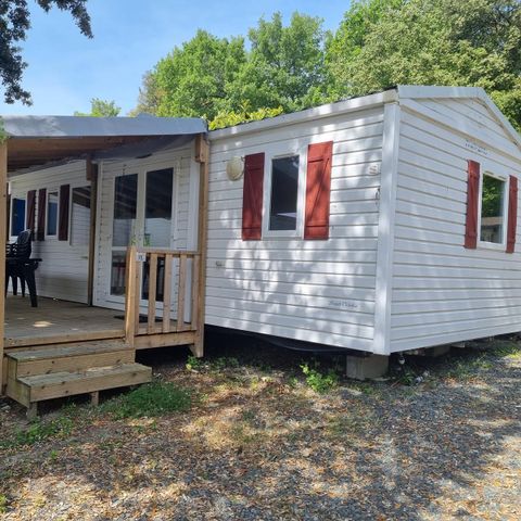 Mobilheim 8 Personen - Standard 24-34m² - 3 Schlafzimmer - überdachte Terrasse + TV