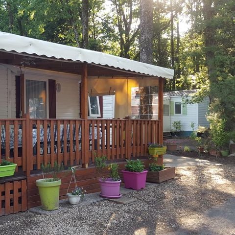 MOBILHOME 6 personnes - Mobilhome Confort 22-28m² - 2 chambres - terrasse couverte + TV 4/6 pers