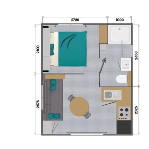CASA MOBILE 2 persone - Casa mobile ATOLL**** posti letto 2