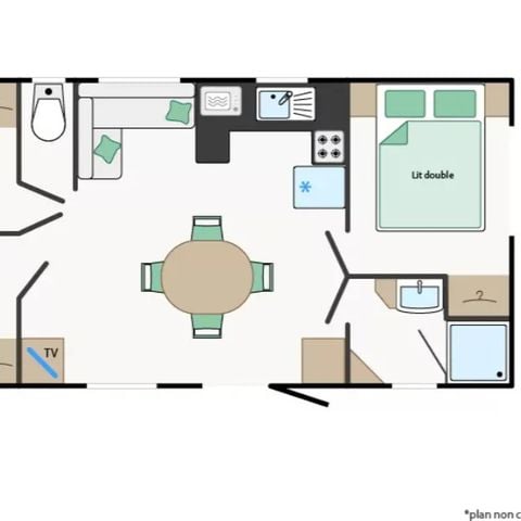 Stacaravan 6 personen - RECIF*** stacaravan voor 6 personen