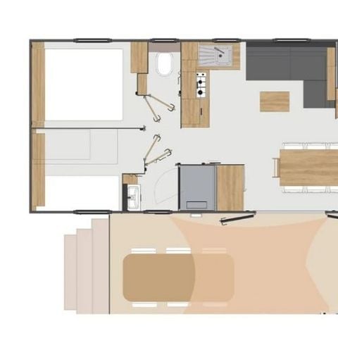 MOBILHOME 8 personnes - Mobile-home ROSEE**** 8 personnes