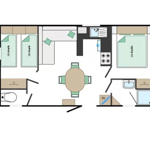 MOBILHOME 4 personas - Mobil-Home MARIN*** 4 plazas