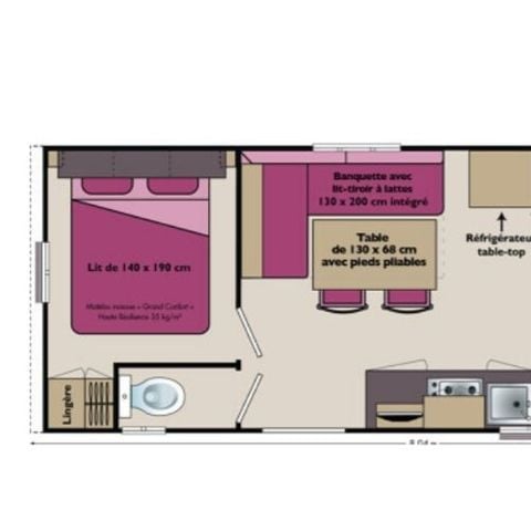 Mobile home 4 persons - Mobile-home ABYSSE **** sleeps 4