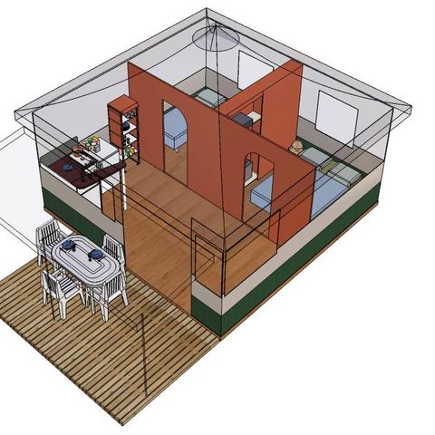 Glamping tent 5 persons - Kiwi