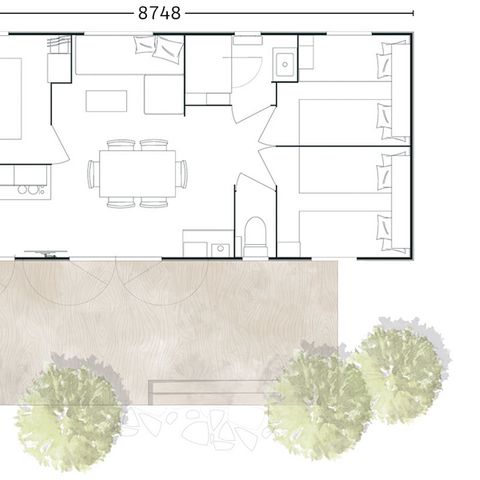 Mobile home 6 persons - BAHIA (2017) + Clim