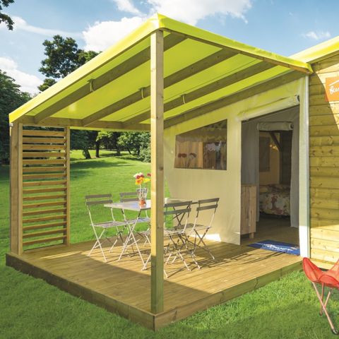 Glampingtent 4 personen - FUNFLOWER - zonder sanitair 24 m²