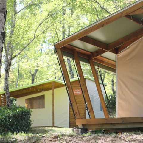 Bungalowzelt 4 Personen - FUNFLOWER - ohne Sanitäranlagen 24 qm