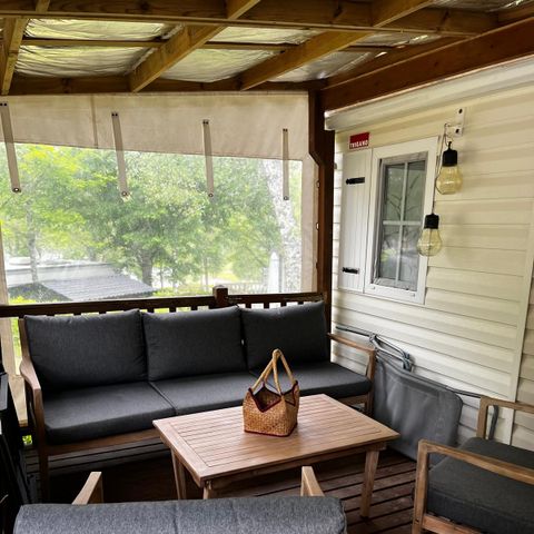 CASA MOBILE 6 persone - Comfort 40m² (3bed- 6 pers) -con terrazza + bagno + lavatrice + aria condizionata + plancha+ mobili da giardino