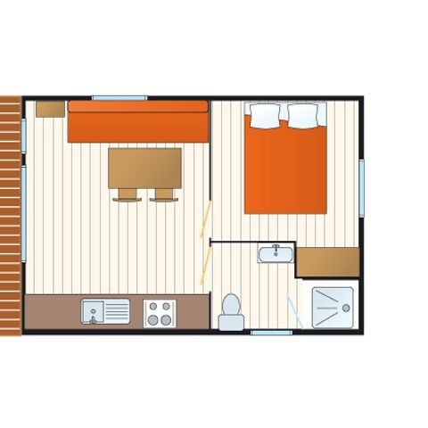 Mobile home 2 persons - Mobilhome Adriatique - 20m² - 1 bedroom