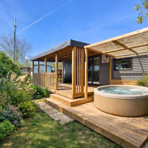 Mobilhome 4 personas - C- Casa móvil «Méditerranée Confort» con aire acondicionado y spa, 2 dormitorios