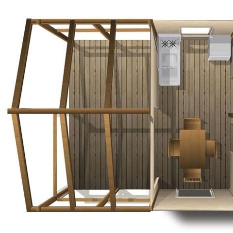 MOBILHEIM 4 Personen - TOILÉ NATURE CLASSIC 20 m² ohne Sanitäranlagen