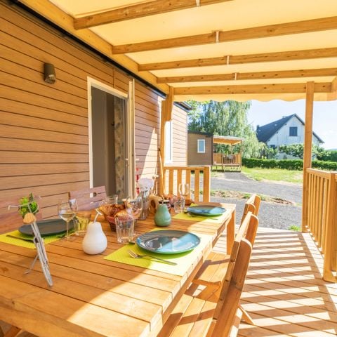 Stacaravan 4 personen - STAALWONING MET 2 SLAAPKAMERS 