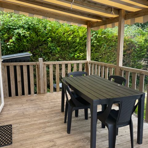 Stacaravan 6 personen - JF402 - 3bed - halfoverdekt terras - airconditioning - wasmachine - CHOBELET