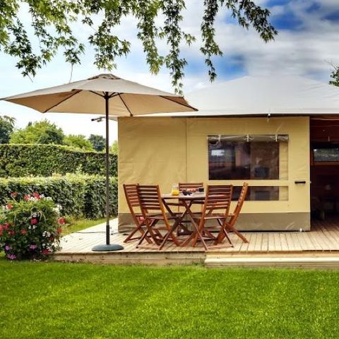 TENDA IN TELA E LEGNO 5 persone - Tenda lodge con 2 camere da letto