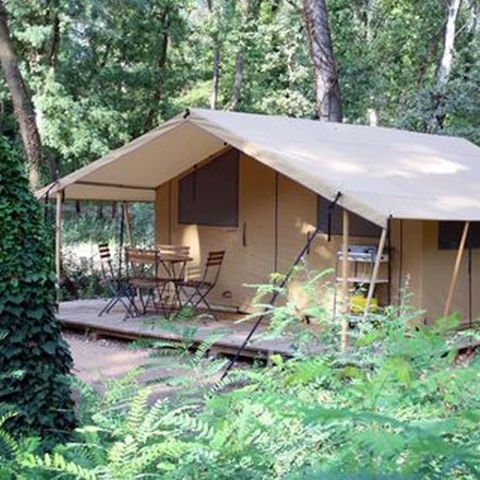 TENTE TOILE ET BOIS 4 personnes - Tente Lodge 2 chambres 4 personnes