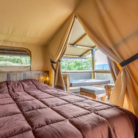 Canvas and wooden tent 5 persons - Tente Kalahari
