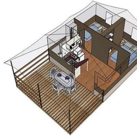 CANVAS BUNGALOW 5 people - Lodge tent FIRST TRINIDAD