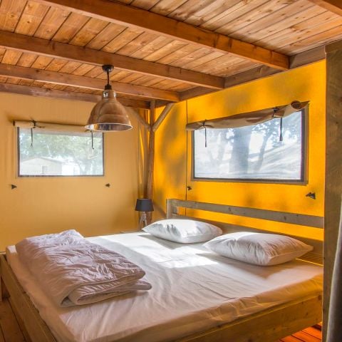 TENTE TOILE ET BOIS 6 personnes - Lodge PREMIUM BAHAMAS 6 personnes MEZZANINE