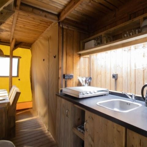 Canvas and wooden tent 6 persons - Lodge PREMIUM BAHAMAS 6 people
