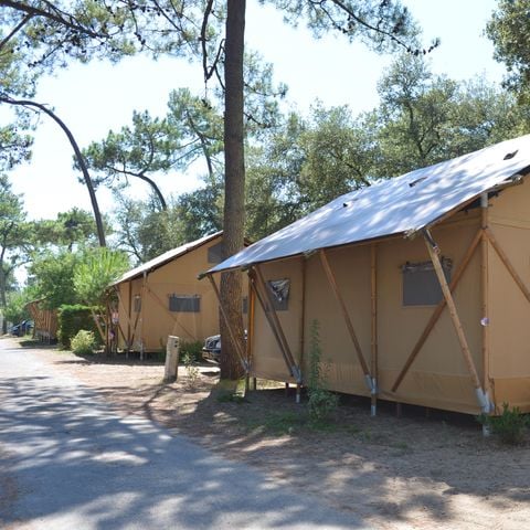 CANVAS AND WOOD TENT 8 people - SAFARI BAHAMAS MEZZANINE 8