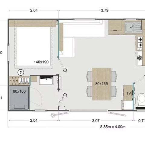 MOBILHOME 6 personas - Mobil home TOBAGO**** 6 plazas